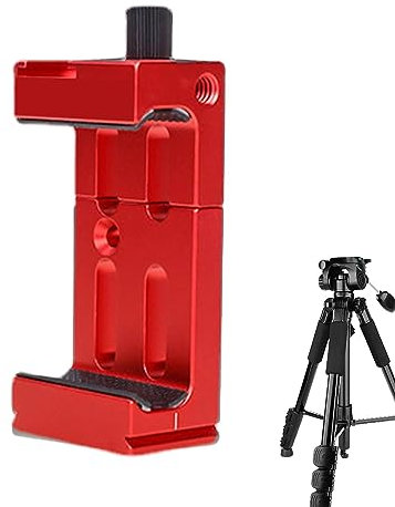Trípode de sujeción para teléfono de Metal, Soporte de teléfono de aleación de Aluminio con liberación rápida, Dispositivo de transmisión en Vivo móvil para transmisión en Vivo por Webcam,