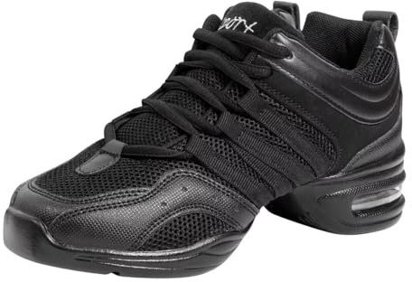 Asyusyu Black Jazz Shoes for Women Breathable Dance Sneakers Jazz Trainers with Air Cushion-6