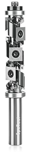 SpeTool Fresa a filo per fresa girevole, codolo 12 mm, elicoidale VHM, superiore, diametro di taglio 19 mm, cuscinetti a sfera
