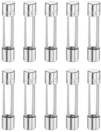 sourcing map 10pcs Fuses 1.5A 250 Volt Fast Blow Glass Fuse F1.5AL250V 6x30mm Fast Acting Fuses for Christmas Light Electrical Systems Microwave Ovens TVs Fans Lights Oven
