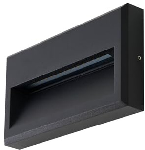 Lucande LED vägglampa utomhus Weno (modern) i svart av aluminium, utomhusvägglampor vägglampa led utomhu utomhus för utomhusvägg/husvägg hus terrass och balkong