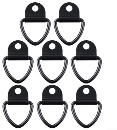 Anclajes de amarre de gancho de metal para remolques y camiones, cargas seguras de hasta 450 kg con montaje de tornillo de 12 mm (8 piezas)