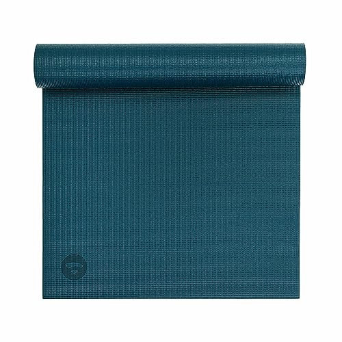 Bodhi Yogamatte ASANA aus PVC | Schadstofffrei | Rutschfest & Waschbar | Perfekt für Einsteiger | Übungsmatte für Fitness, Pilates & Gymnastik | 183 x 60 x 4 mm | Petrol