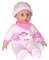 Simba 105140009 - Laura Bottle Feeding, Weichkörperpuppe mit Schlafaugen, trinkt vom Fläschchen und macht 24 Babylaute, Schnuller und Flasche, 38cm, Babypuppe ab 2 Jahren