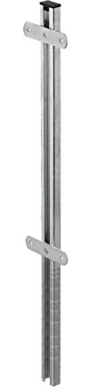 Gartenwelt Riegelsberger Columna de valla en C de 150 cm de altura para empotrar en hormigón, de metal galvanizado en caliente, para una altura de valla de 60-120 cm