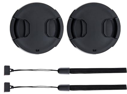 2 Stück 72mm Objektivdeckel mit Halteband Kordel für Nikon Z6 Z6II Z6III Z7 Z7II mit Z 24-70mm Kit-Objektiv, Fujifilm XT5 XT4 XT3 mit XF 16-80mm Kit-Objektiv & weitere Objektive mit 72mm Filtergewinde