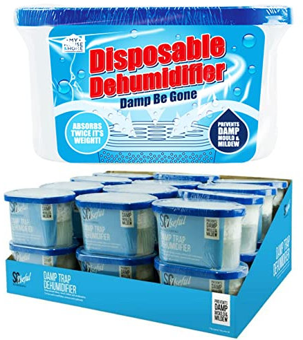 GEMS 24 | 10 | 5 | 1 | x Dehumidifiers Interior DAMP TRAP | Mould | Moisture Absorber | Garage | Basement | Wardrobes | Humidity Catch | Caravan | Cupboards (24 x DAMP TRAP)