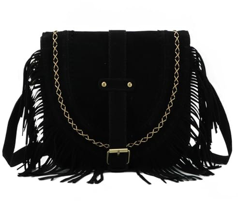 Taoyoule Frosted Quaste Tasche Damen Retro Satteltasche Mode Crossbody Umhängetasche Damen Hobo Satchel Messenger Handtaschen