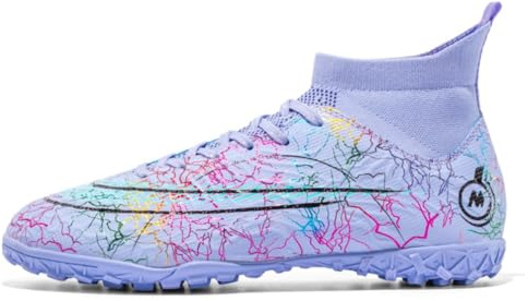 Hmhnsya Zapatos De Fútbol De Entrenamiento Profesional para Hombre, Zapatos De Fútbol De Tobillo Alto para Juegos En Interiores Y Exteriores, Zapatillas Unisex para Niños (34,G1004)