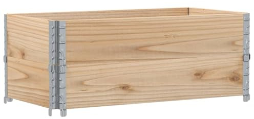 vidaXL Stapelbarer Garten-Pflanzgefäß – Outdoor-Blumentopf aus Holz – Kiefernholz, 100 x 50 x 41 cm – Terrasse/Deck, faltbar, anpassbare Form