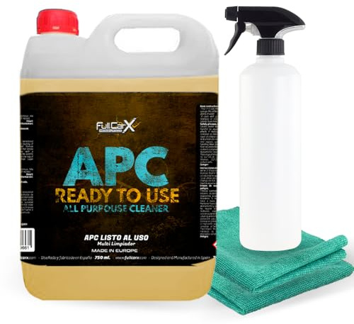 FULLCARX APC Ready To Use 5 Litres Nettoyant Polyvalent Voiture, Prêt à l'Emploi, Convient à Toutes Surfaces Carrosserie Jantes Intérieur Textile Tout-En-Un Produit Nettoyage Detailing Professionnel