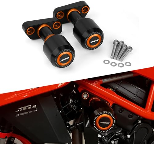 Modeer Motorcycle Crash Pads Compatible with K.T.M DUKE 390 2024 Frame Slider Fall Protection Product Upgrade Duke 390 390duke Accessories (390-Orange)