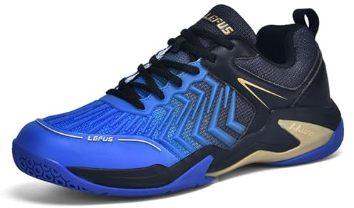 BLBK Chaussures de badminton, chaussures de squash, chaussures d'intérieur pour différents revêtements de sol, prise en main confortable et ferme, chaussures de volleyball unisexes