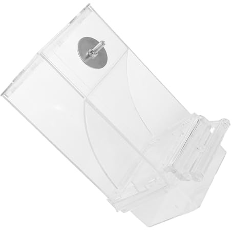 GANAZONO Mangeoire Anti-Déversement pour Oiseaux en Plastique Transparent – Distributeur d'eau et Nourriture 1 Pièce pour Perroquets Cailles Poussins et Cages d'oiseaux Petites Tailles