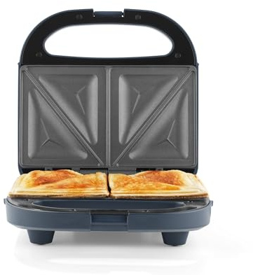 Progress Mellow 2-Slice Sandwich Maker – Toastie Machine with Non-Stick Cooking Plates, Automatic Temperature Control, Power & Ready Indicator Lights, Easy-Carry Handle, 750W