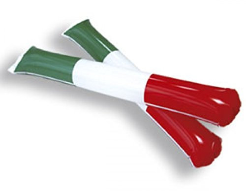 1 Paar (2 Stück) Airsticks/Klatschstangen/Lärmschläger Italien (Lärm-Schläger - Applaus-Schlauch - Bäng Bäng/BängBäng - Pong Pong/PongPong)