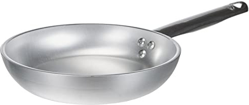 Pentole Agnelli aluminium professionell strålande stekpanna 5 mm. Tjock med rörformat stålhandtag, diameter 20 cm, silver