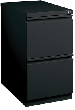STAPLES 2 Drawer Mobile File Cabinet, Rolling Printer Stand, Vertical Filing Cabinet, Office Drawers, Filing Cart for Home Office, A4/Letter Size, Nonwovens Drawer, Black and Rustic Brown BFK20WJ01