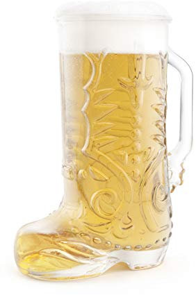 Cowboy Stiefel Bierglas mit ca. 650ml Fassungsvermögen - Bierkrug Humpen Cowboy-Stiefel