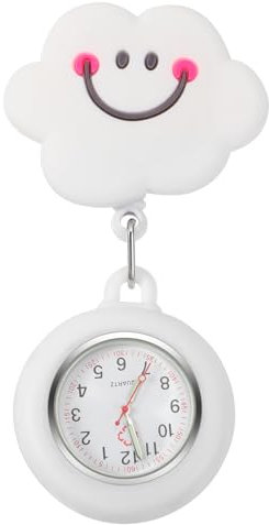 Montre Infirmiere pour Blouse, Montre de Broche, à Gousset D'infirmière,Clip Rétractable et Personnalisable, Aiguilles Lumineuses,Étui en Silicone,Cadeau pour Les Médecins et Infirmières