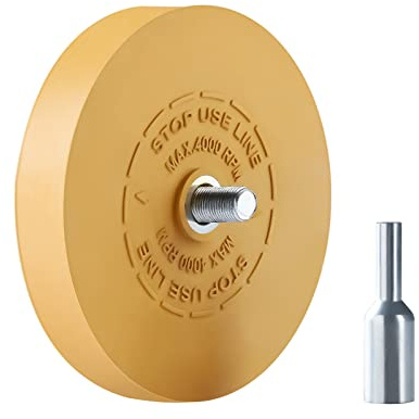 MIDO PROFESSIONAL ABRASIVE Eraser Wheel Decal Remover Tool Adhesive Remover for Cars with Pad & Adapter Graphics Removal Wheel - 1 Pack