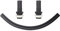 HONGCI Water Butt Connector Pipe Link Kit, 25mm Water Butt Linking Pipe Kit for Linking 2 Water Butts/Rain Barrel Connecting Tube Fittings, Water Tanks Linking Hose Pipe (Pipe length: 50cm), Black