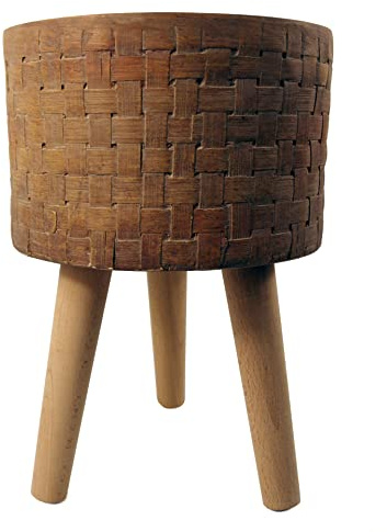 Leaf Large Planters Plant Pots, 36cm Woven fibreglass Composite