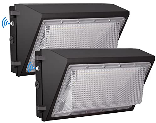 LED Wall Pack Light with Dusk to Dawn Photocell,120W 15600LM 5000K Daylight ,AC100-277V Input,750W HPS/HID Equivalent, Waterproof Commercial Security Lighting for Warehouses, Garage,ETL Listed,2 Pack