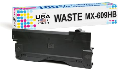 Compatible Waste Container for Sharp MX-609HB, MX609HB, in Monochrome MX-M2630, MX-M3050, MX-M3070, MX-M4050, MX-M4070, MX-M5070, MX-M2651, MX-M3071, MX-M3571, MX-M4071 Printers