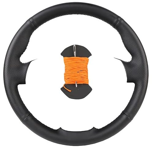 Rattöverdrag Skräddarsydd bilrattkåpa för Mercedes för Benz SLK-klass W170 W171 SLK 2004-2008 För C230 rattlinda i konstläder Rattskydd bil (Färg : Orange)