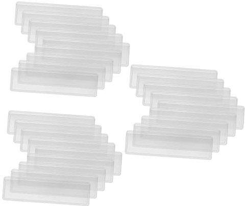 SHINEOFI 150 Stk Regaletikett Visitenkartentaschen Selbstklebend Klebeetikettentaschen Etikettenhalter Für Preisregale Selbstklebender Transparenter Kartenhalter Name Pvc Aufkleber Klipp