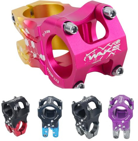 BESNIN Fahrrad Vorbau MTB Vorbau 31.8mm 50mm Bunter Kurzer Fahrrad Vorbau Mountainbike Vorbau Lenkervorbau für Radsport Aluminium Legierung (rosa Gold)