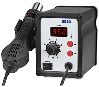 Estación de soldadura, Estación de soldadura 858D Pistola de aire caliente Pistola digital Aire caliente Pistola de soldadura eléctrica Pistola de aire alto Estación de aire de aire caliente, Cómoda,