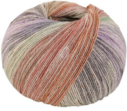 LANA GROSSA MW100 Cotton Bamboo Positano | 4-fädiger Baumwoll Klassiker | Handstrickgarn aus 40% Baumwolle, 25% Schurwolle, 20% Viskose (Bambus), 8% Polyamid & 7% Polyester | 420m & 100g Garn FB2570