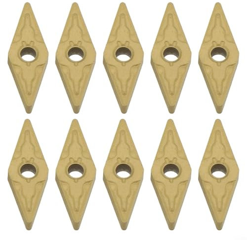 10Pc Indexable Carbide Inserts, CNC Carbide Tips Inserts, Turning Cutter Insert, For Semi-finishing And Finishing, Steel, Stainless Steel, Cast Iron