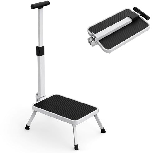 FISHTEC Marchepied Sécurité avec Barre d'Appui - Stable, Pliable, Antidérapant