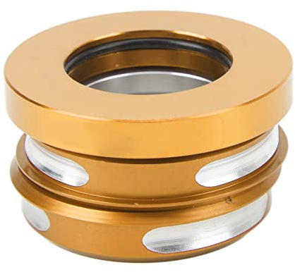 Set di scodelle per bicicletta pieghevoli Set di cuffie con cuscinetto incorporato in lega di alluminio per una guida più SP8 SP18 VP18 MUP8 JP8 BYA412 (Gold)