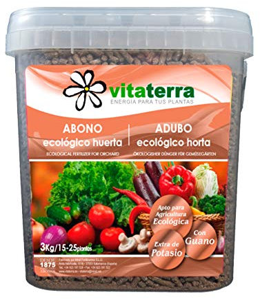Vitaterra Guano Abono Ecológico para Huerto 3 kg, 16130