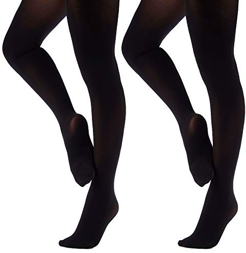 Tancefair Collant da Ballo Classica Collant Danza per Bambina Ragazze Donna Calze Coprenti Calzamaglie Bimba Ginnastica in 3 colori Rosa Bianco Nero