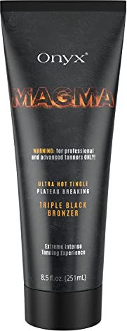 Onyx Magma Solarium Creme mit Tingle Effekt | Ultra Hot Triple Black Bronzer | Bräunungsbeschleuniger für Intensive, Dunkle Bräune | Für Solarium, Sonnenstudio & Außenbräune | Erfahrene Bräuner