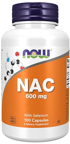 Now Foods, NAC (N-Acetyl Cysteine), 600mg Deposito di 3 Giorni, Integratore Alimentare, 100 Capsule vegane, Testato in Laboratorio, Senza Soia, Senza Glutine, Senza OGM