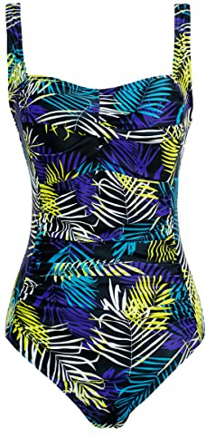 Aidotop Womens One Piece Swimsuit Tummy Control with Ruched Monokinis Tribal Swimsuits (14Grass, M)