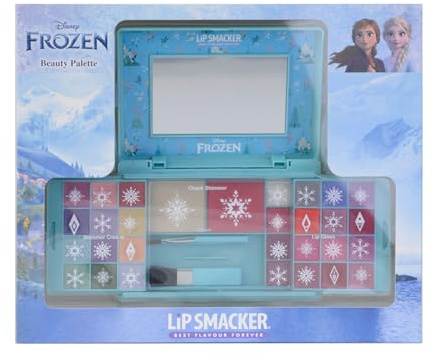 Lip Smacker Frozen Beauty Palette, Make-up Giftset Including Colorful Lip Glosses, Shimmer Creams, Blush & Bronzer for your Kids' Princess Look, Make-up Accessories and Mirror are Included