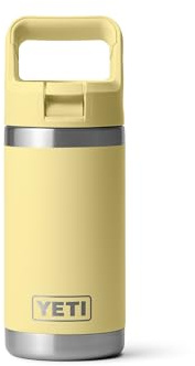 YETI Rambler Jr. 12 oz Kids Bottle, with Straw Cap, Daybreak Yellow