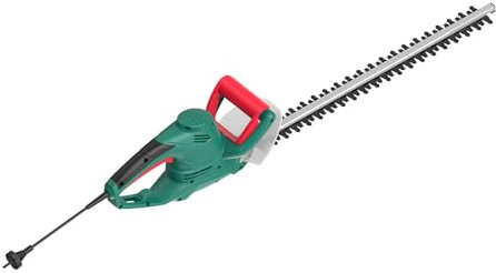 HYCHIKA Electric Hedge Trimmer 550W, Heckenschneider, Elektrische Heckenschere Elektrisch, 45 cm Schnittlänge, 18 mm Zahnabstand, Zweihand-Sicherheitsschalter, für Sträucherschneiden Gartenpflege