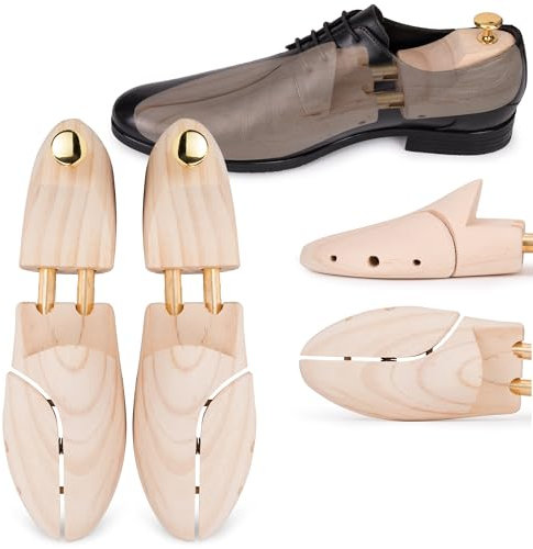 SULPO Schuhspanner Herren & Damen aus Kiefernholz – Schuhformer Holz – Holzschuhspanner - für Längere Haltbarkeit Ihrer Schuhe – Elegantes Design