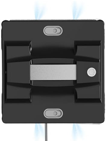 Robot Lavavetri Con 4Water Spray, Robot Per La Pulizia Delle Finestre, Lavavetri Con Spruzzo D'Acqua Automatico, Robot Lavavetri,Black