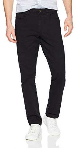 Amazon Essentials Pantalon Chino Stretch Confortable à 5 Poches Coupe Ajustée (Déjà Goodthreads) Homme, Noir, 30W / 32L