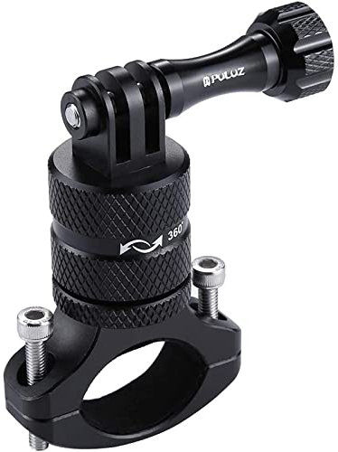PULUZ Bicycle Motorcycle Handlebar Mount for GoPro Bike Mount, 360 Degree Rotation Aluminum go pro mount for GoPro HERO 12 11 10 9 8 7 6 & DJI Osmo Action Camera Mount