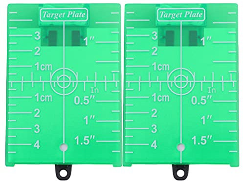 Angoily 2 Piezas Placa de Objetivo de Suelo Magnético con Soporte para Líneas Verdes Nivel de Objetivo Luz Verde Aplicación